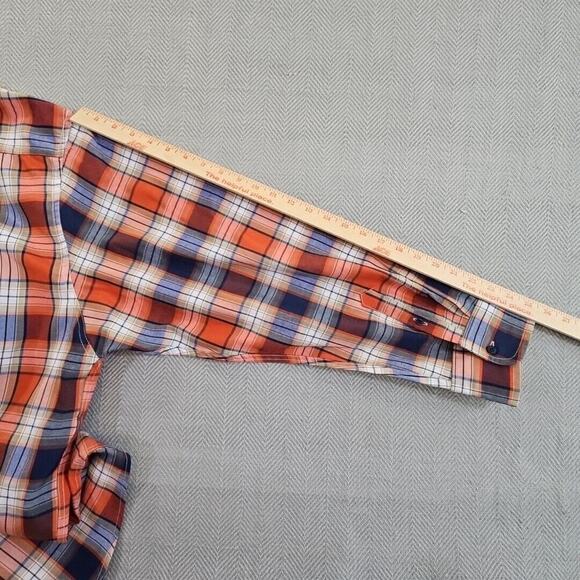 Blac Lacquer Men's 5XL Red Blue Plaid Long Sleeve Button EUC Workwear Streetwear - Picture 13 of 15